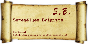 Seregélyes Brigitta névjegykártya